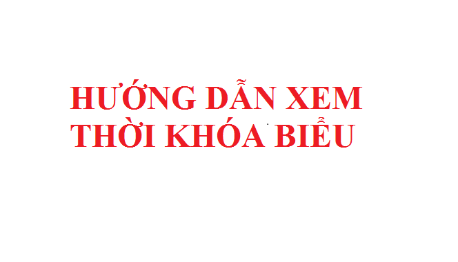 Hướng dẫn xem thời khóa biểu